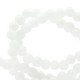 Jade natural stone beads round 4mm White